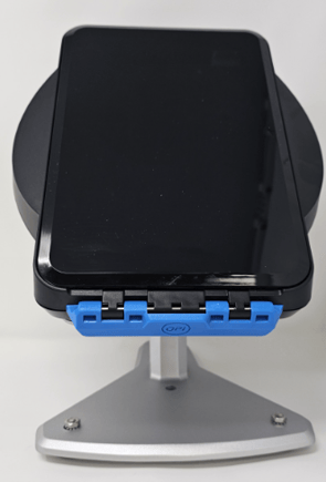 A black rectangular device with a blue and black base

AI-generated content may be incorrect., Picture